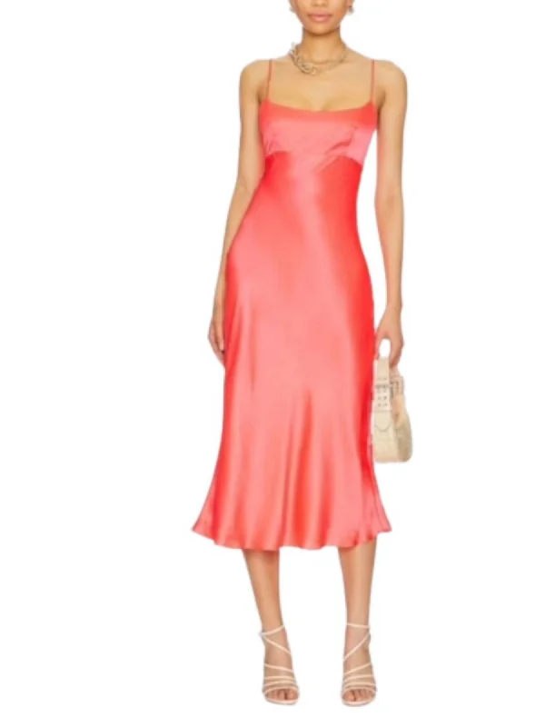 statement dressBreeze Silk Midi Dress In New Fluro