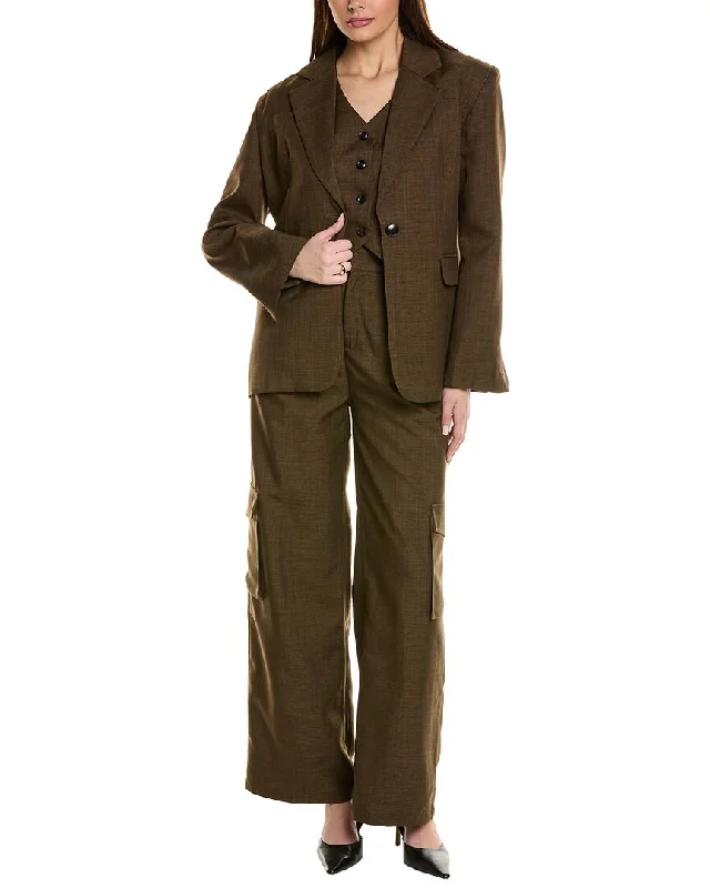 Beulah 3Pc Vested Blazer & Pant Set