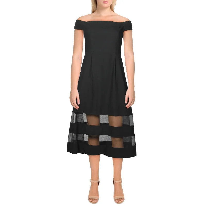 statement dressWomens Shadow Stripe Crepe Cocktail Dress