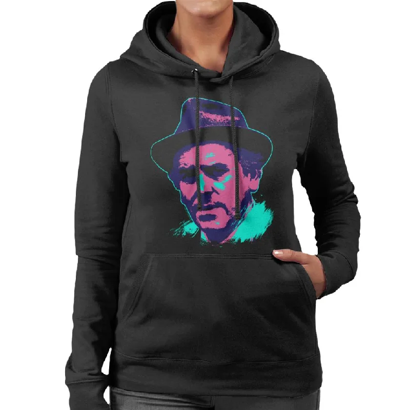 lightweight hoodieTV Times Actor George Cole Minder 1982 Pop Art Stylised Women's Hooded Sweatshirt