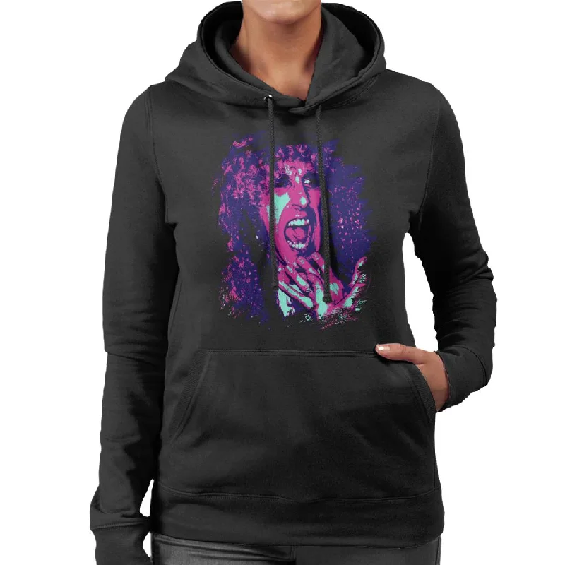 stylish pullover sweatshirtTV Times Twisted Sister Dee Snider Pop Art Stylised Women's Hooded Sweatshirt