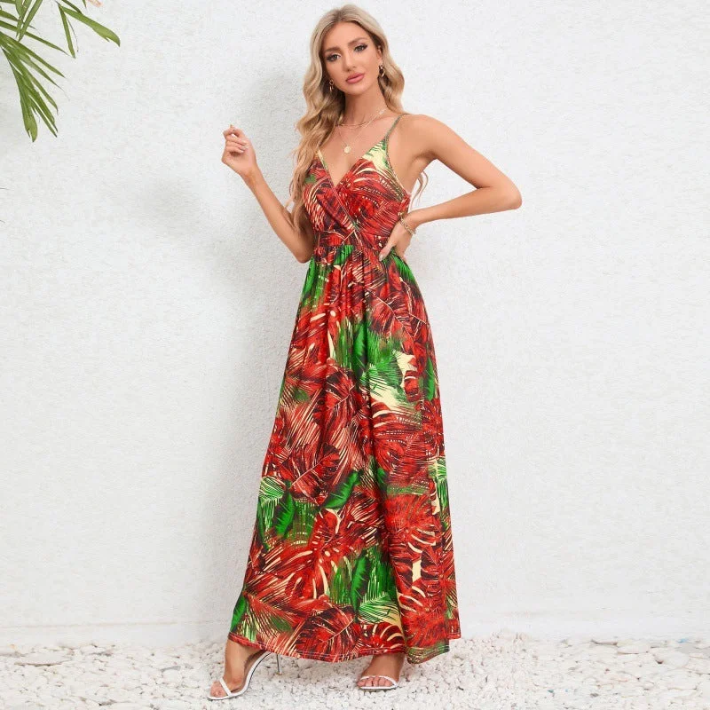 flowy evening dressNew Backless Slimming Dress Women