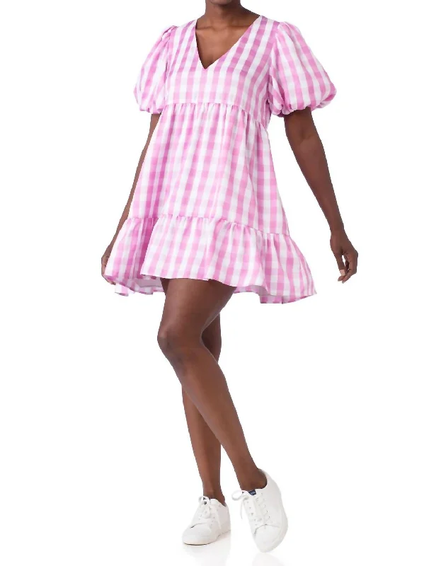 winter dressIzzy Dress In Pink Gingham