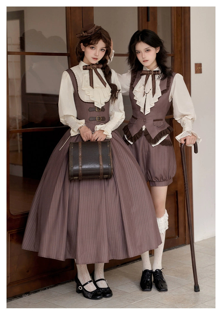 cocktail party dressWith PUJI~Ouji Lolita Shirt Bust-supporting JSK Dress