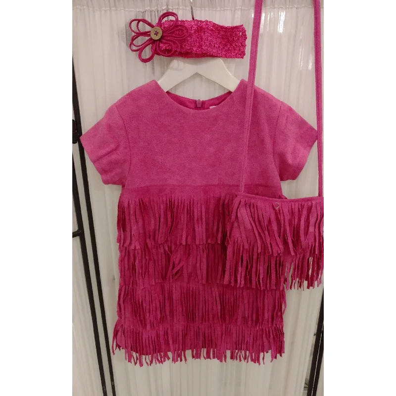 wool dressCach Cach Twirly Fringe Dress