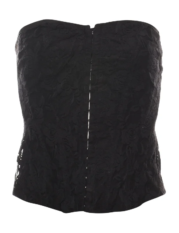 Black Lace Classic Corset - S