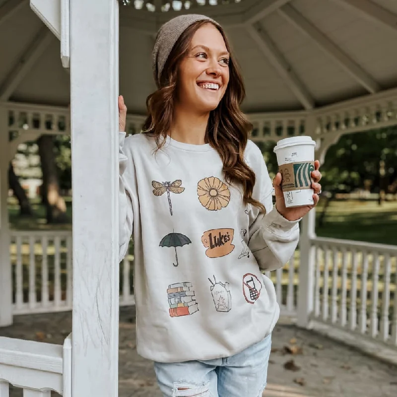 cozy gym sweatshirtGilmore Girls Clipart Sweatshirt